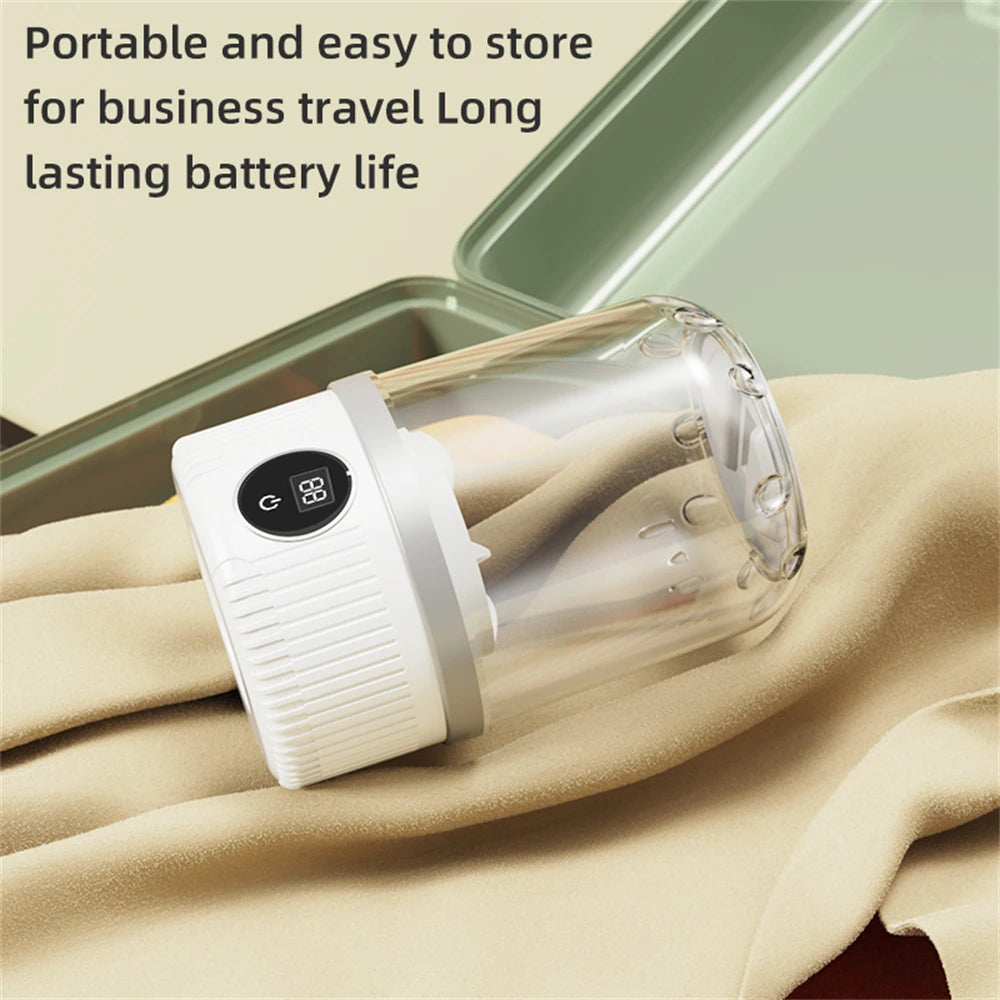 1L Mini Rechargeable Washing Machine Underwear Travel Portable Small Socks Washing Machine Dehydratable Portable Laundry Bucket